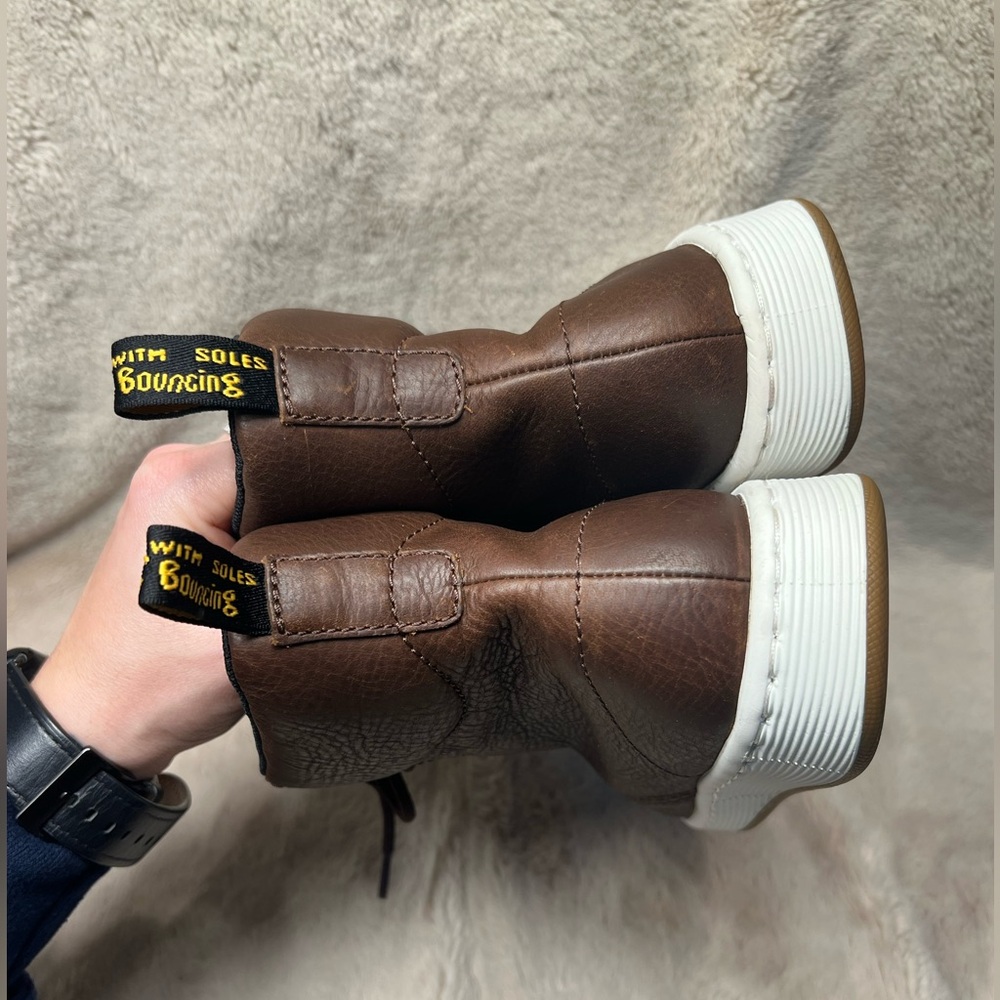 Dr Martens Rigal Leather Mid Boots AirWair Brown Womens US size 6 - Picture 5 of 8